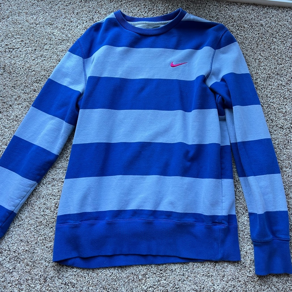 Blue Striped Nike Sweatshirt